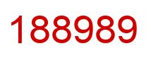 Number 188989 red image