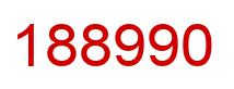 Number 188990 red image