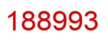 Number 188993 red image