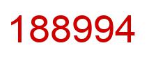 Number 188994 red image