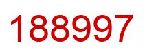 Number 188997 red image