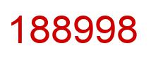 Number 188998 red image