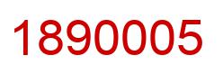 Number 1890005 red image