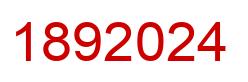 Number 1892024 red image