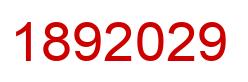 Number 1892029 red image