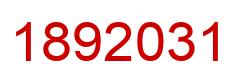 Number 1892031 red image
