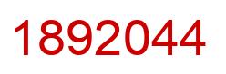 Number 1892044 red image