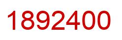 Number 1892400 red image