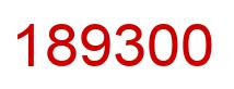 Number 189300 red image