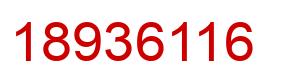 Number 18936116 red image