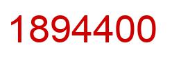 Number 1894400 red image