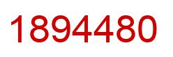 Number 1894480 red image