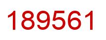 Number 189561 red image