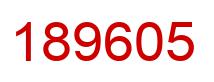 Number 189605 red image