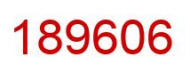 Number 189606 red image