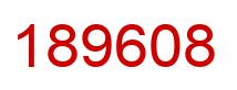 Number 189608 red image