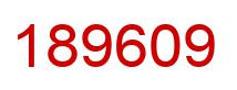 Number 189609 red image