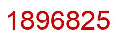 Number 1896825 red image