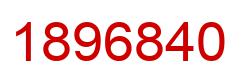 Number 1896840 red image