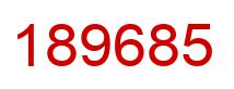 Number 189685 red image