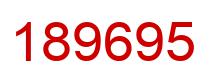 Number 189695 red image