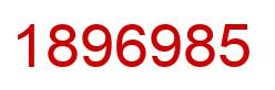 Number 1896985 red image
