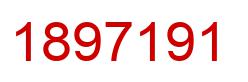 Number 1897191 red image