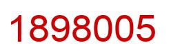 Number 1898005 red image