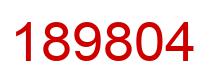 Number 189804 red image