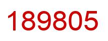 Number 189805 red image