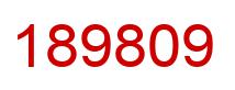Number 189809 red image