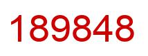 Number 189848 red image