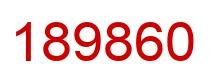 Number 189860 red image