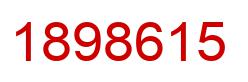 Number 1898615 red image