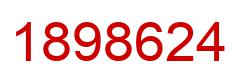 Number 1898624 red image