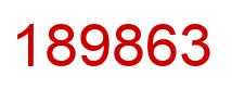 Number 189863 red image