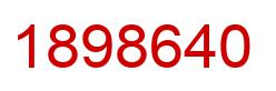 Number 1898640 red image