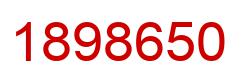 Number 1898650 red image