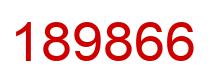 Number 189866 red image