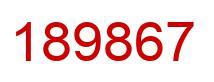 Number 189867 red image