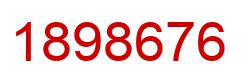 Number 1898676 red image