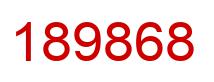 Number 189868 red image
