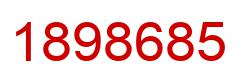 Number 1898685 red image