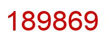 Number 189869 red image