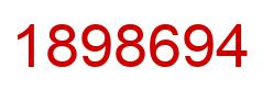 Number 1898694 red image