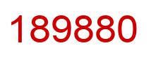 Number 189880 red image