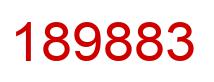 Number 189883 red image