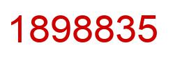 Number 1898835 red image