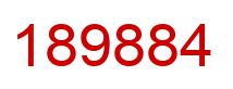 Number 189884 red image