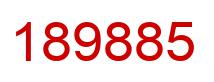 Number 189885 red image
